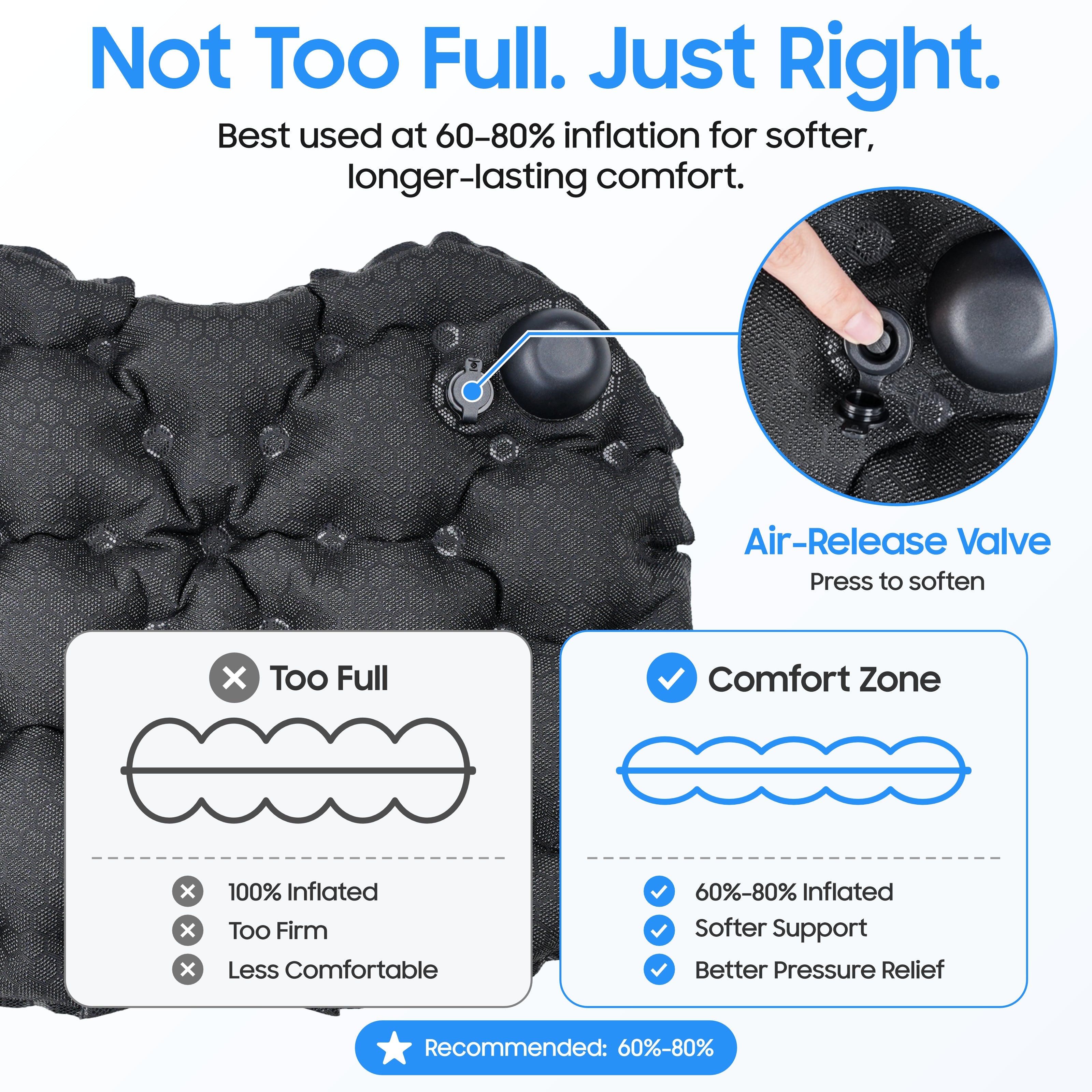 Portable Inflatable Seat Cushion