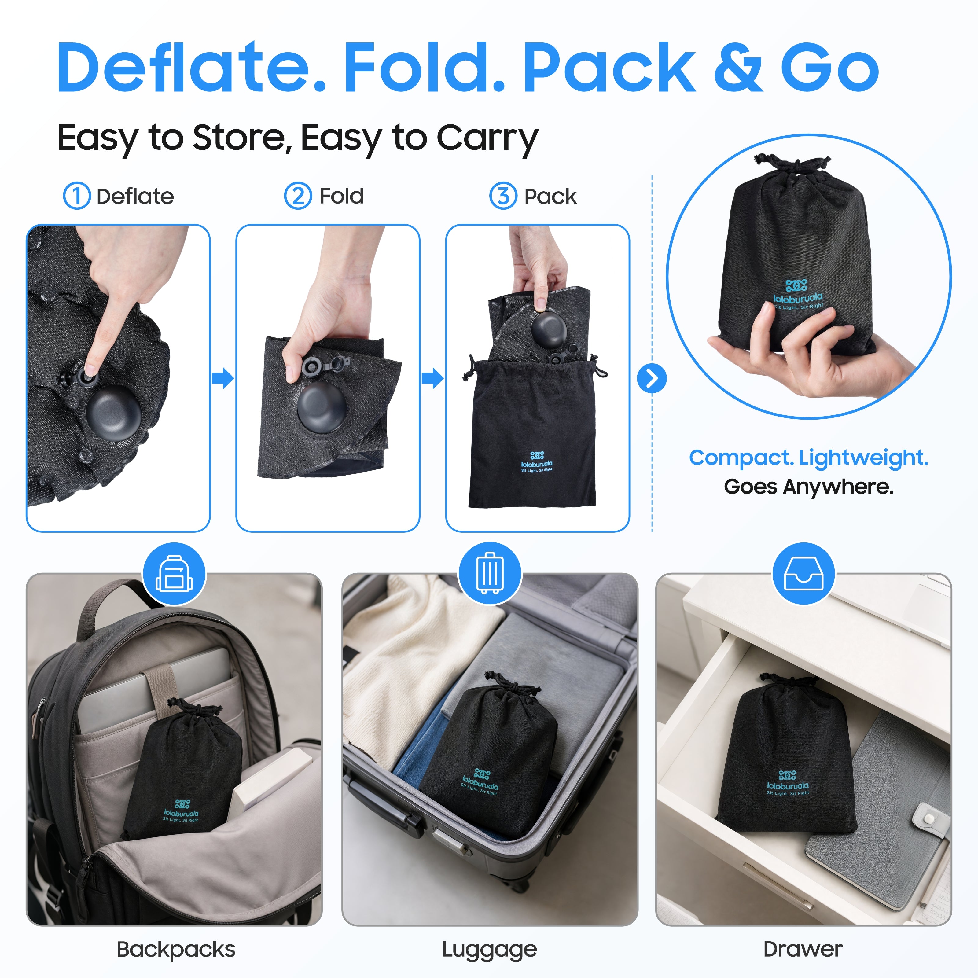 Portable Inflatable Seat Cushion