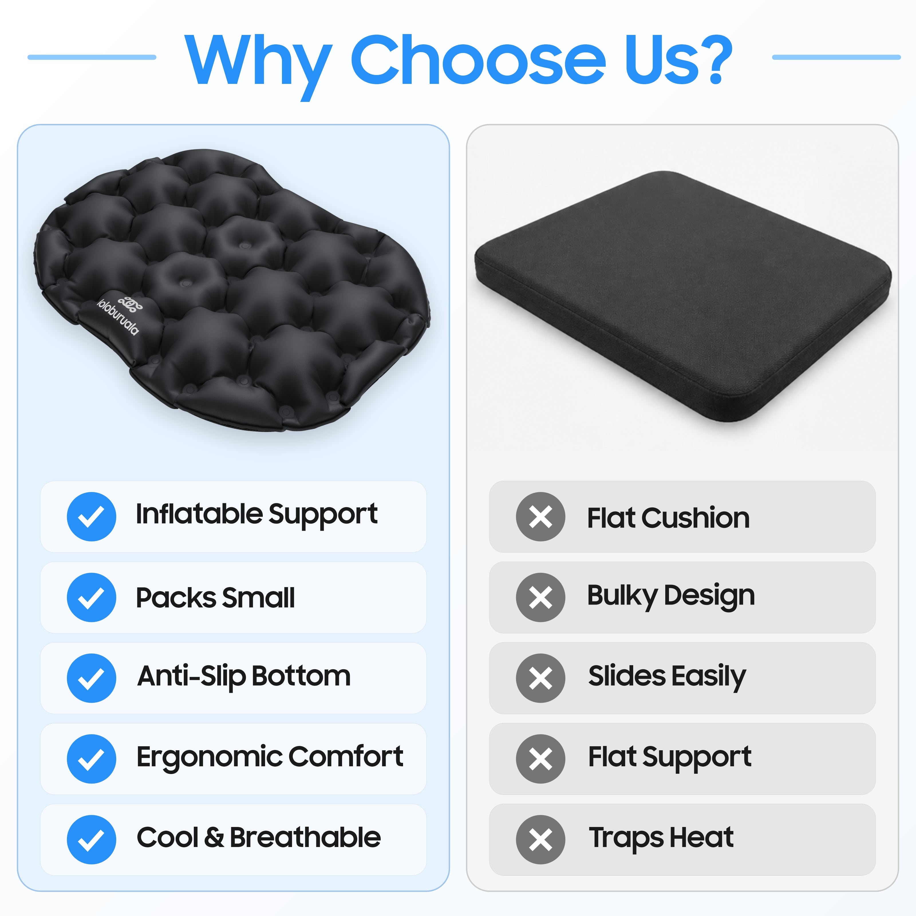 Portable Inflatable Seat Cushion